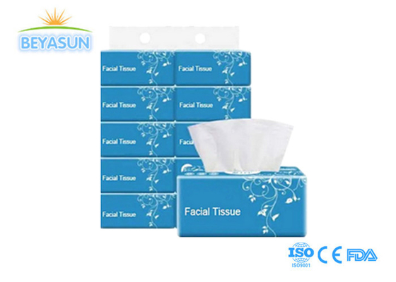 Επαγγελματίας κατασκευαστής Soft Pack White Facial Tissue Paper, 2 Ply, 100% παρθένο χαρτί